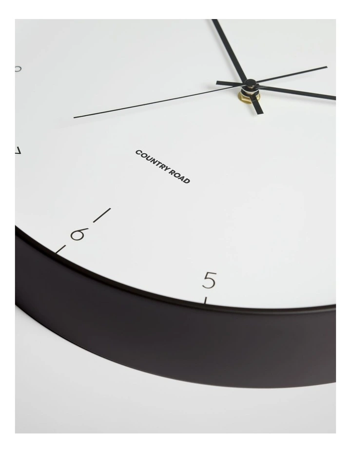 Della Wall Clock in Black image 2