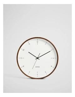 Della Wall Clock in Walnut