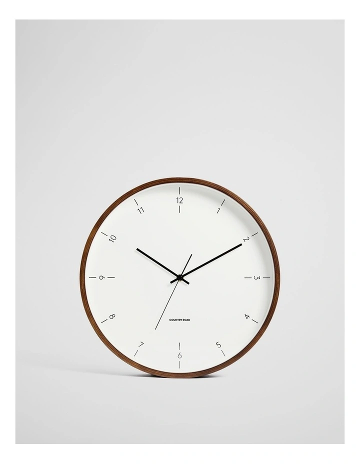 Della Wall Clock in Walnut image 1