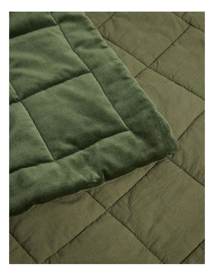 Elm Bed Cover in Dark Olive image 2