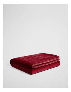 Elm Bed Cover in Carmine