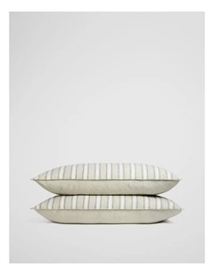 Abi King Pillowcase Pair in Acacia