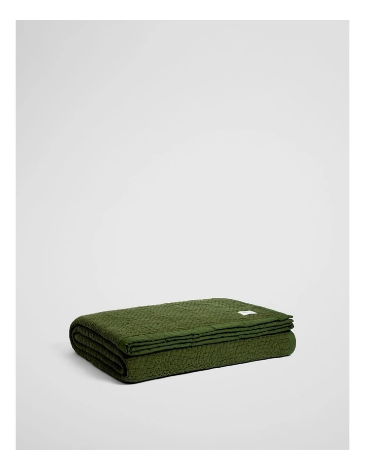 Teo Bed Blanket in Dark Olive image 1