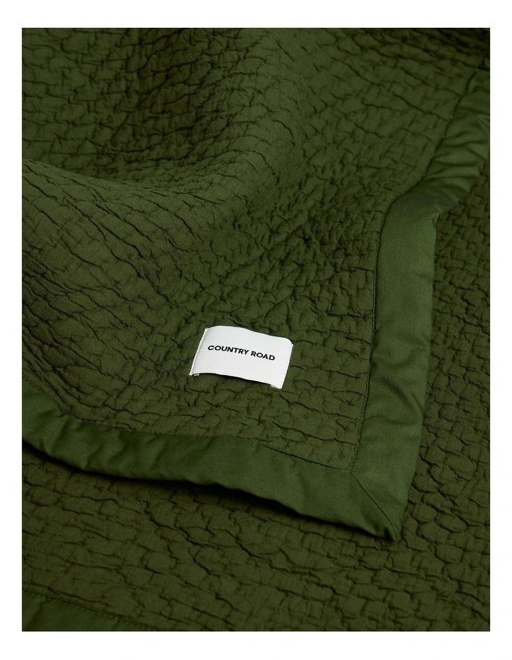 Teo Bed Blanket in Dark Olive image 2