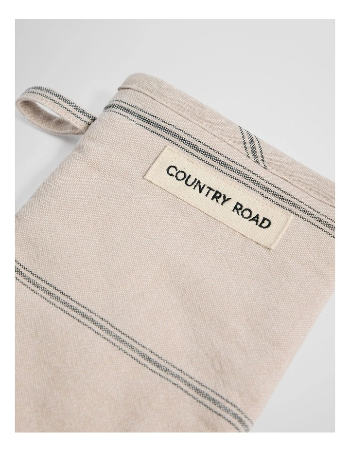 Bruny Oven Mitt in Natural Stripe image 2