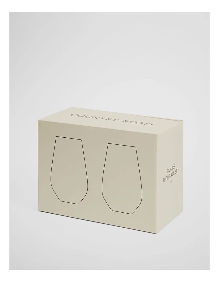 Blaire Highball Set Of 2 in Clear image 3
