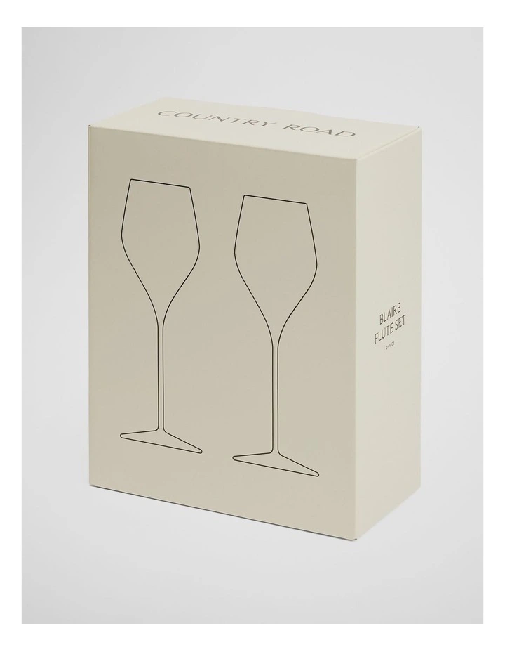 Blaire Flute Set Of 2 in Clear image 3