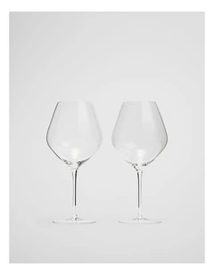 Blaire Red Wine Set Of 2 in Clear