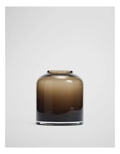 Dom Small Glass Vase in Nutmeg