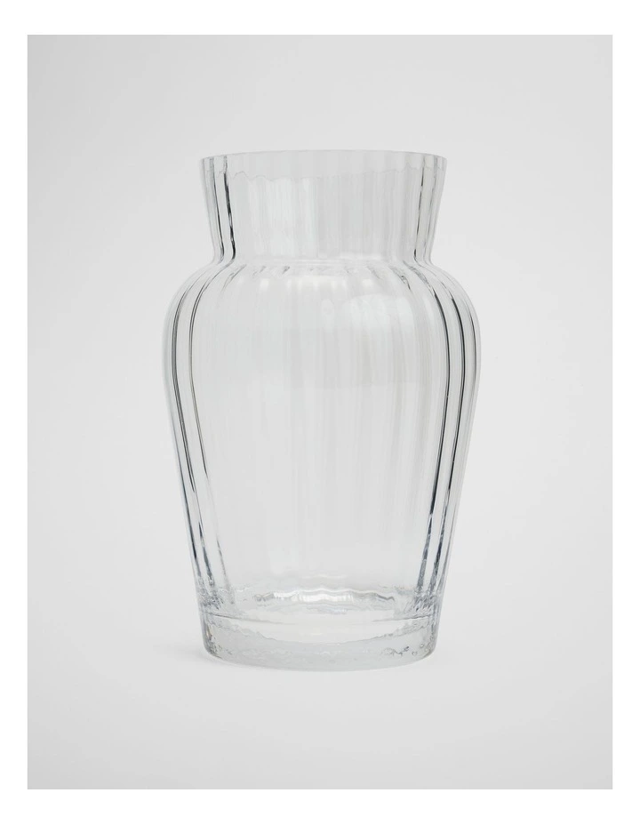 Vicki Large Glass Vase in Clear image 1