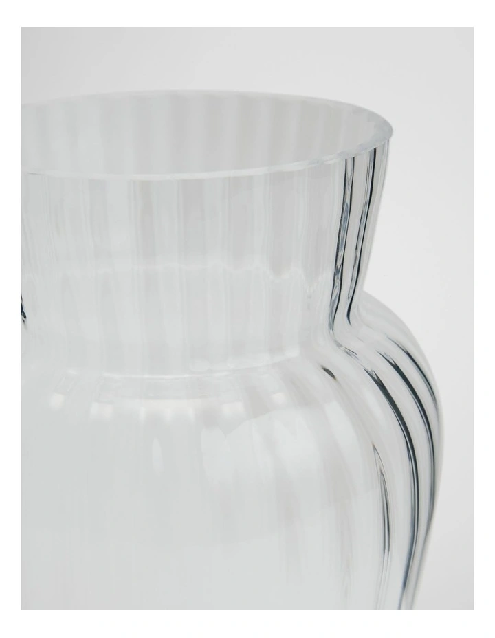 Vicki Large Glass Vase in Clear image 3