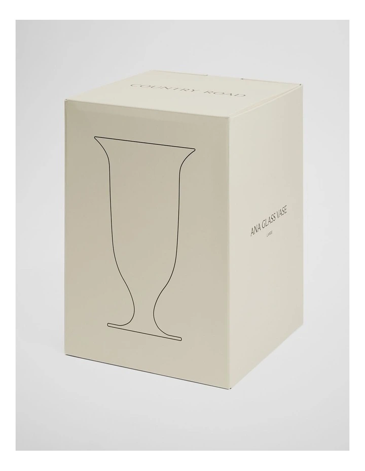 Ana Large Glass Vase in Clear image 3