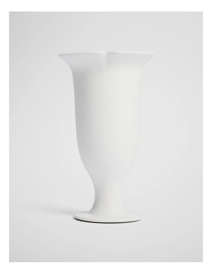 Ana Large Porcelain Vase in Snow image 1
