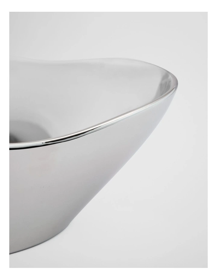 Pela Metallic Decoration Bowl in Silver image 3