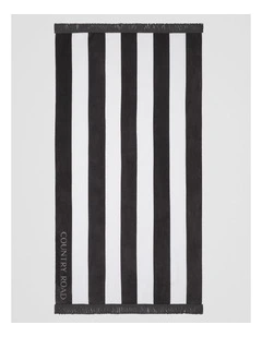 Beau Australian Cotton Beach Towel in Charcoal