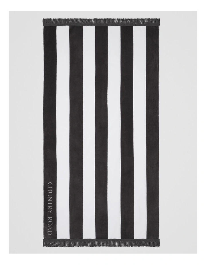 Beau Australian Cotton Beach Towel in Charcoal image 1