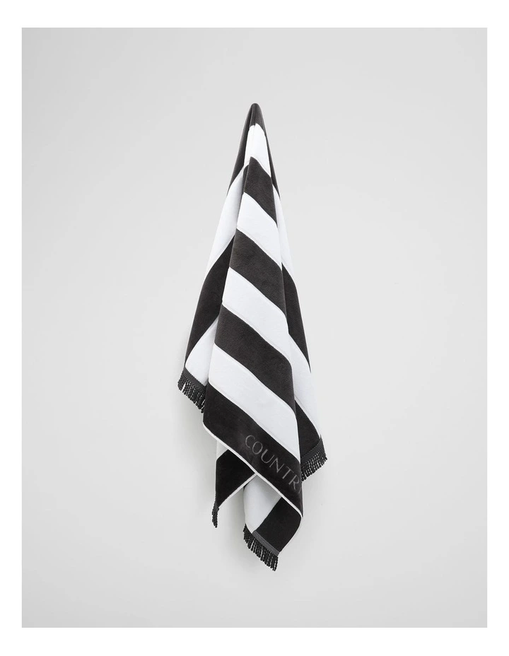 Beau Australian Cotton Beach Towel in Charcoal image 3