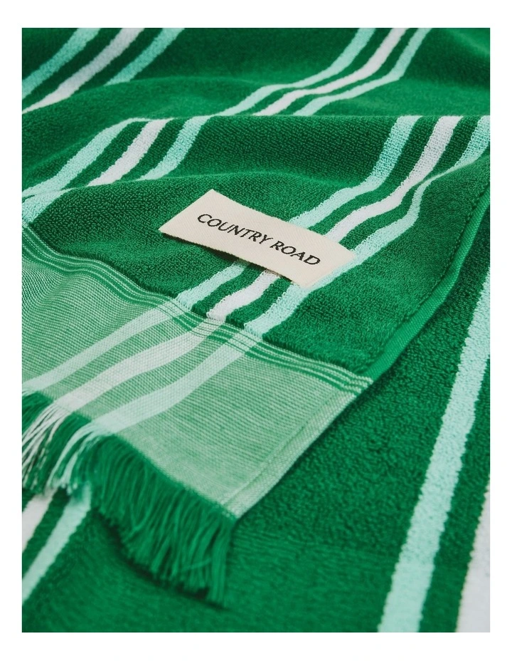 Ebb Beach Towel Towel in Verdant image 2