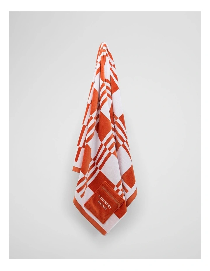 Eyre Australian Cotton Beach Towel in Auburn image 3