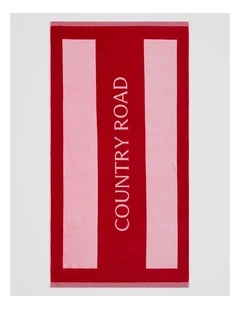 Haven Beach Towel Towel in Ruby