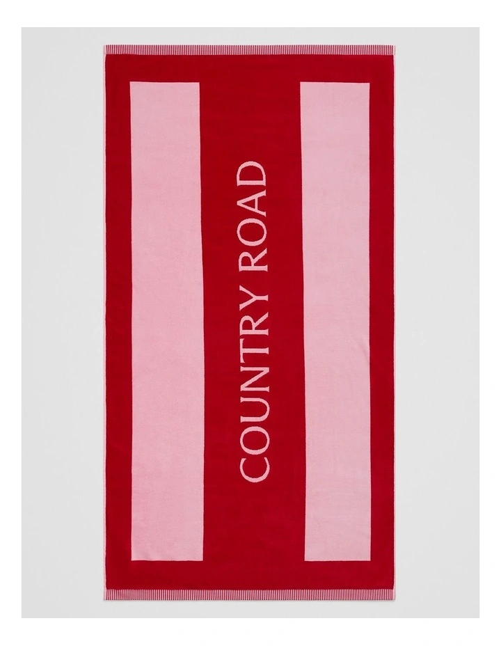 Haven Beach Towel Towel in Ruby image 1