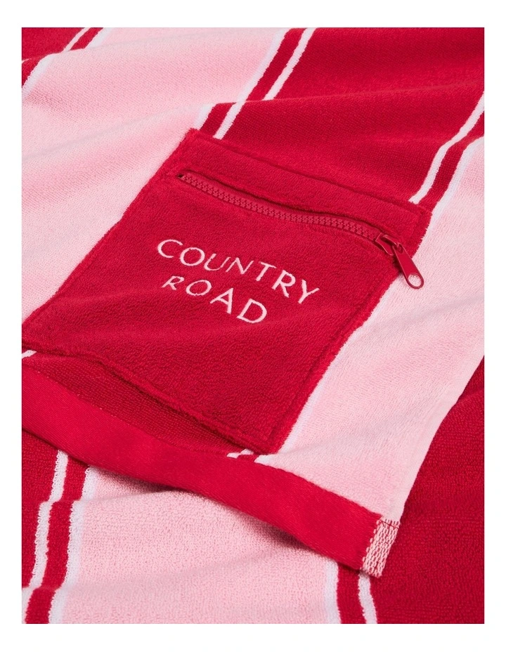 Drift Australian Cotton Beach Towel in Ruby image 2