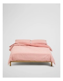 Brae Australian Cotton King Quilt Cover in Auburn Check
