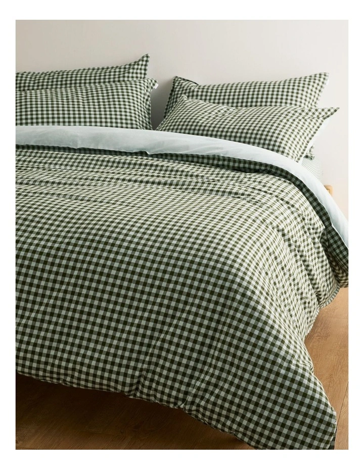 Brae Australian Cotton Queen Quilt Cover in Ripple Check image 1