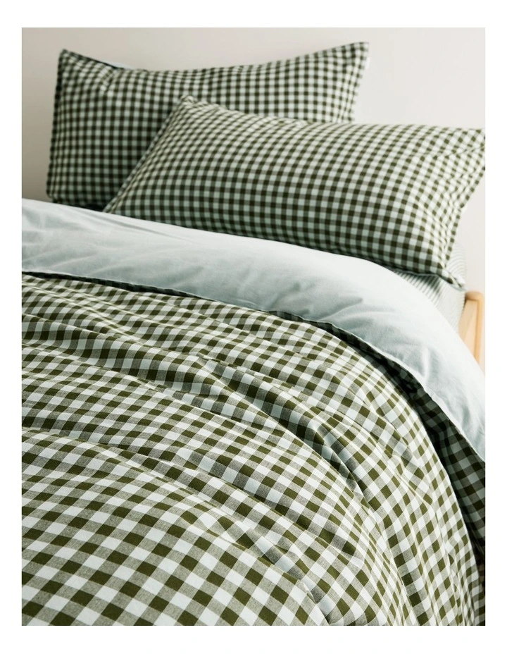 Brae Australian Cotton Queen Quilt Cover in Ripple Check image 2