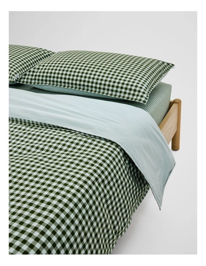 Brae Australian Cotton Queen Quilt Cover in Ripple Check image 2