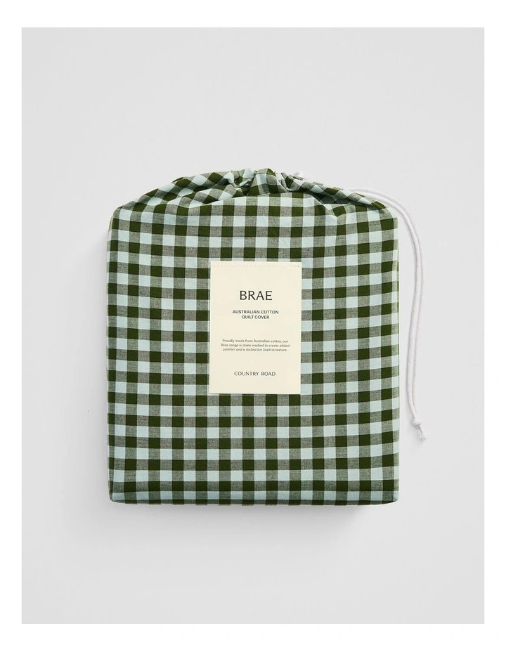 Brae Australian Cotton Queen Quilt Cover in Ripple Check image 4