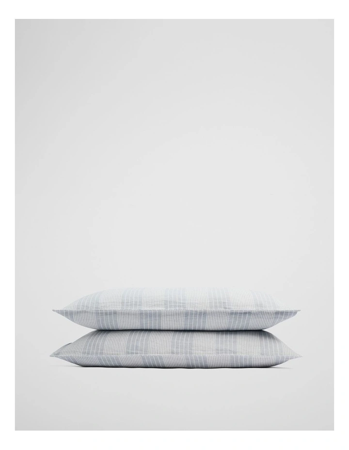 Skye Linen Standard Pillowcase Pair in Ciel Blue image 1