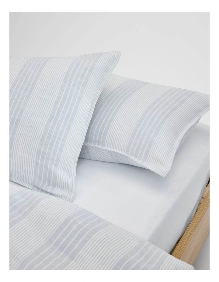 Skye Linen Standard Pillowcase Pair in Ciel Blue image 2