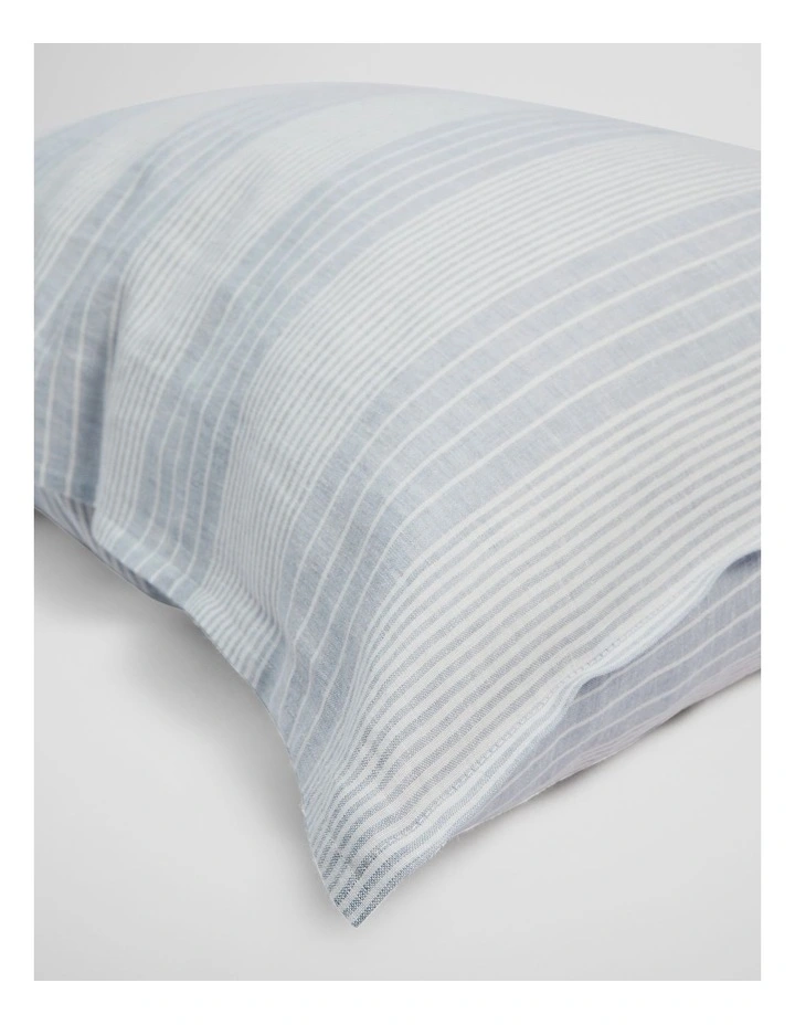 Skye Linen Standard Pillowcase Pair in Ciel Blue image 3
