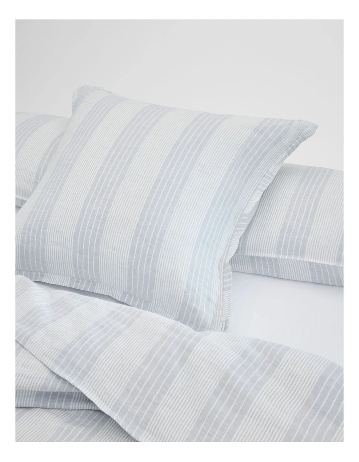 Skye Linen European Pillowcase in Ciel Blue image 2