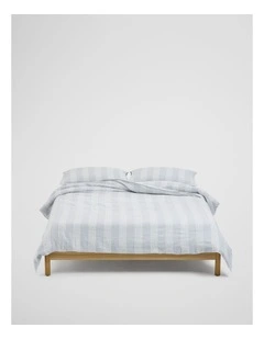 Skye Linen King Quilt Cover in Ciel Blue