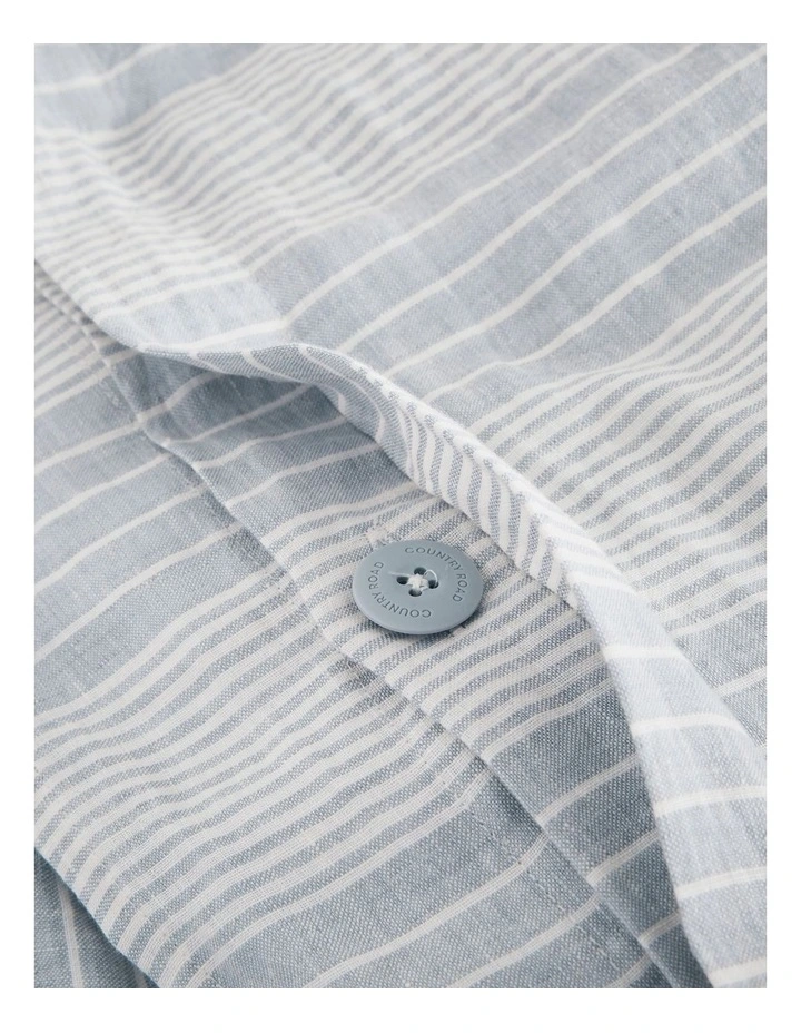 Skye Linen King Quilt Cover in Ciel Blue image 3