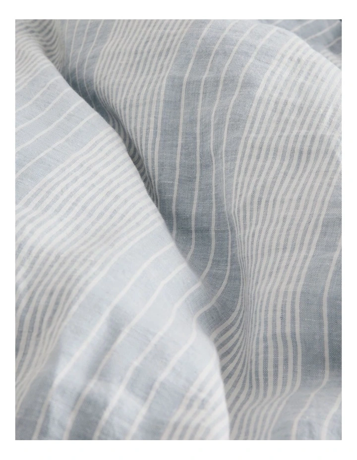 Skye Linen King Quilt Cover in Ciel Blue image 4