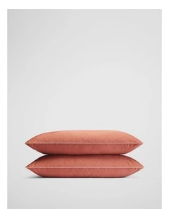 Dita Organically Grown Cotton King Pillowcase Pair in Auburn