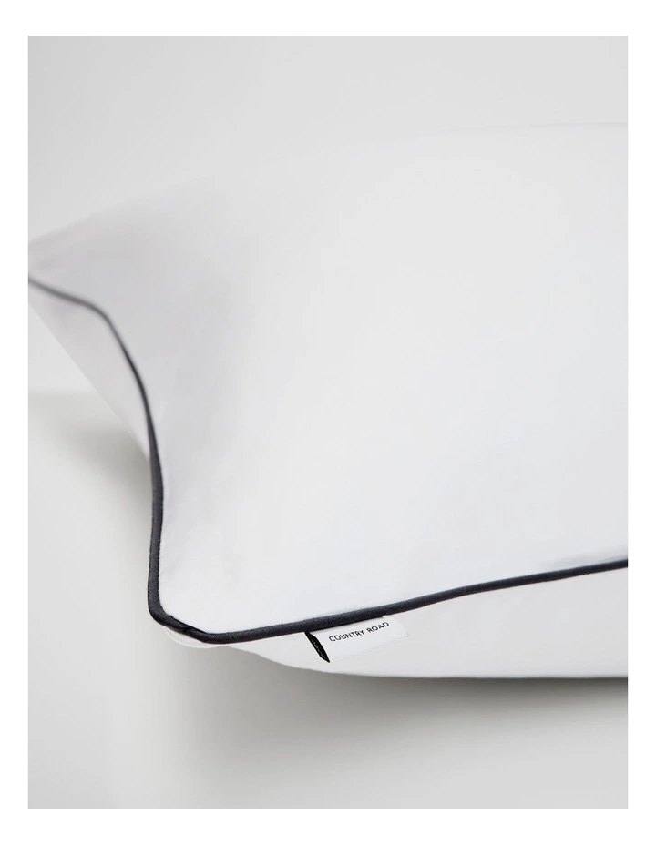 Dita Organically Grown Cotton European Pillowcase in White image 2