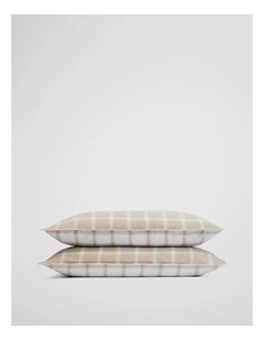 Luca Standard Pillowcase Pair in Natural