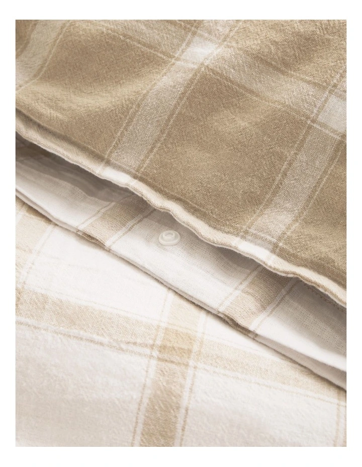 Luca King Single Quilt Cover in Natural image 3