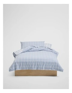Luca King Single Quilt Cover in Ciel Blue