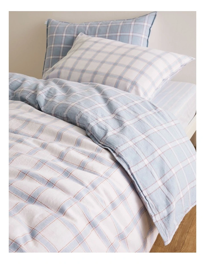 Luca King Single Quilt Cover in Ciel Blue image 3