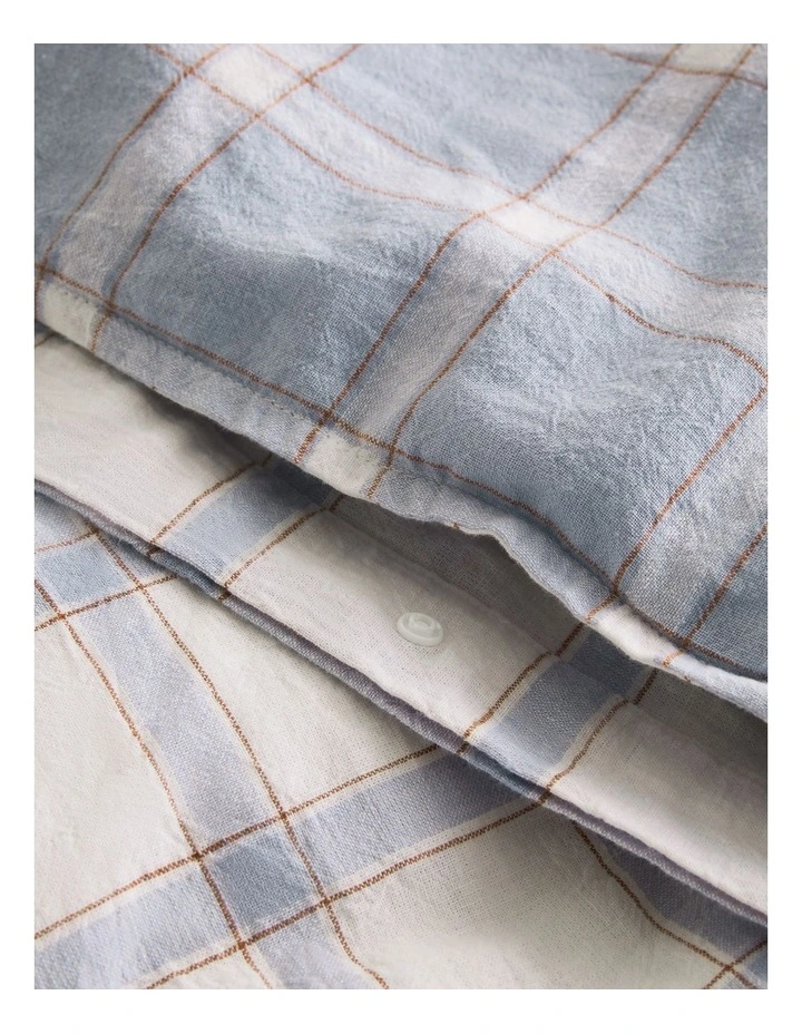 Luca King Single Quilt Cover in Ciel Blue image 4