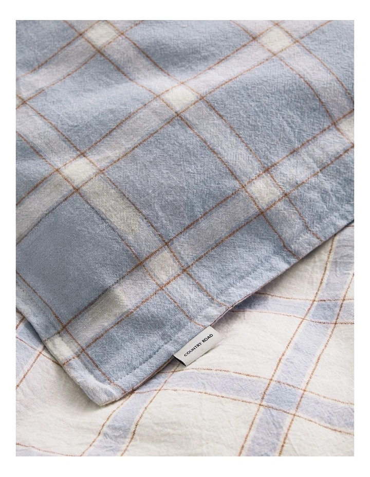 Luca King Single Quilt Cover in Ciel Blue image 7