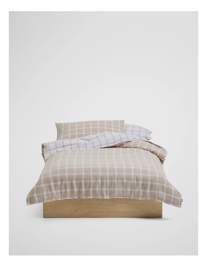 Luca Double Quilt Cover in Natural image 1