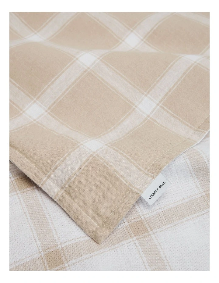 Luca Double Quilt Cover in Natural image 2