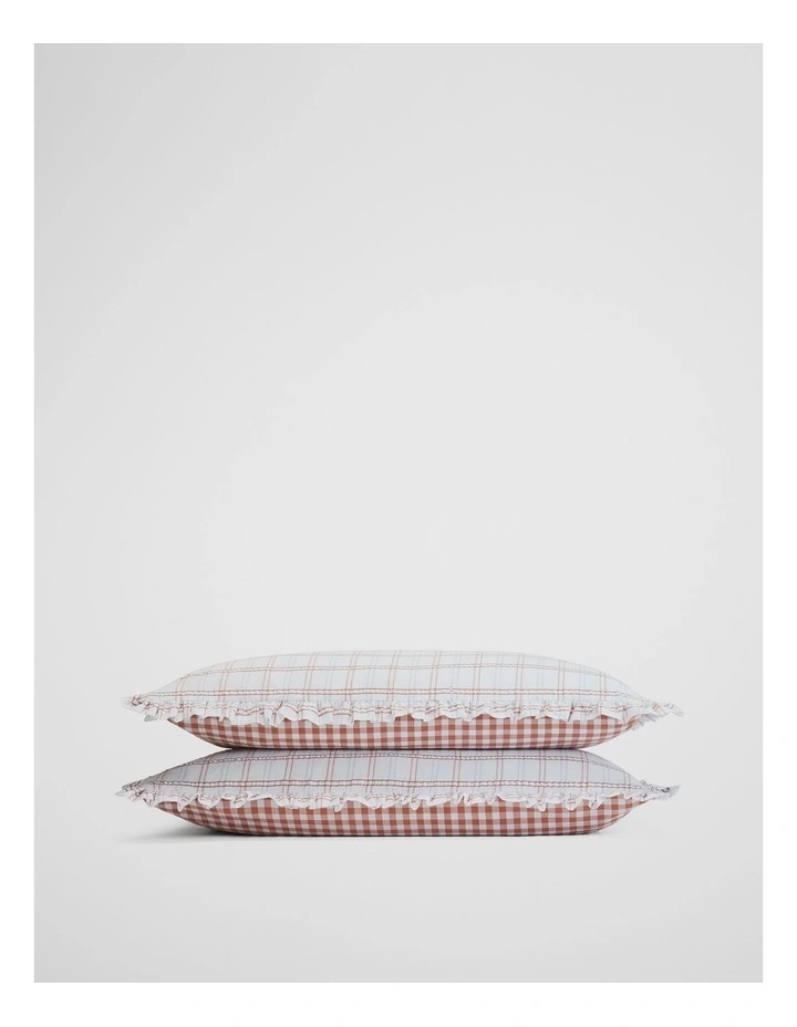 Holly Standard Pillowcase Pair in Multi Check image 1