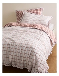 Holly Single Quilt Cover in Multi Check